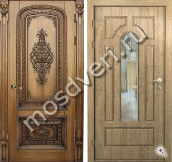 Эксклюзивная входная дверь в загородный дом МДД-1115 - купить от производителя Мосдвери Эксклюзивная входная дверь в загородный дом МДД-1115